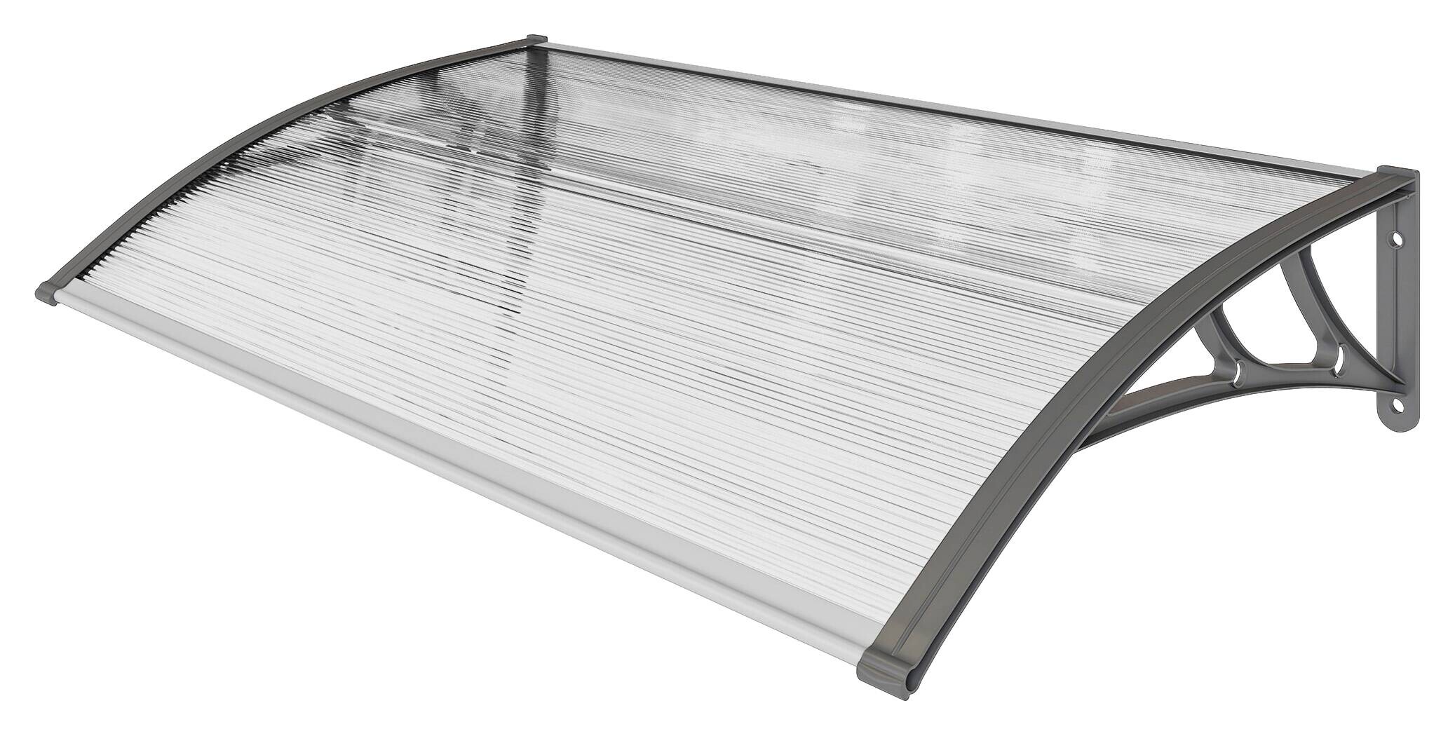 Outsunny Pultvordach transparent B/H/L: ca. 60x18x110 cm