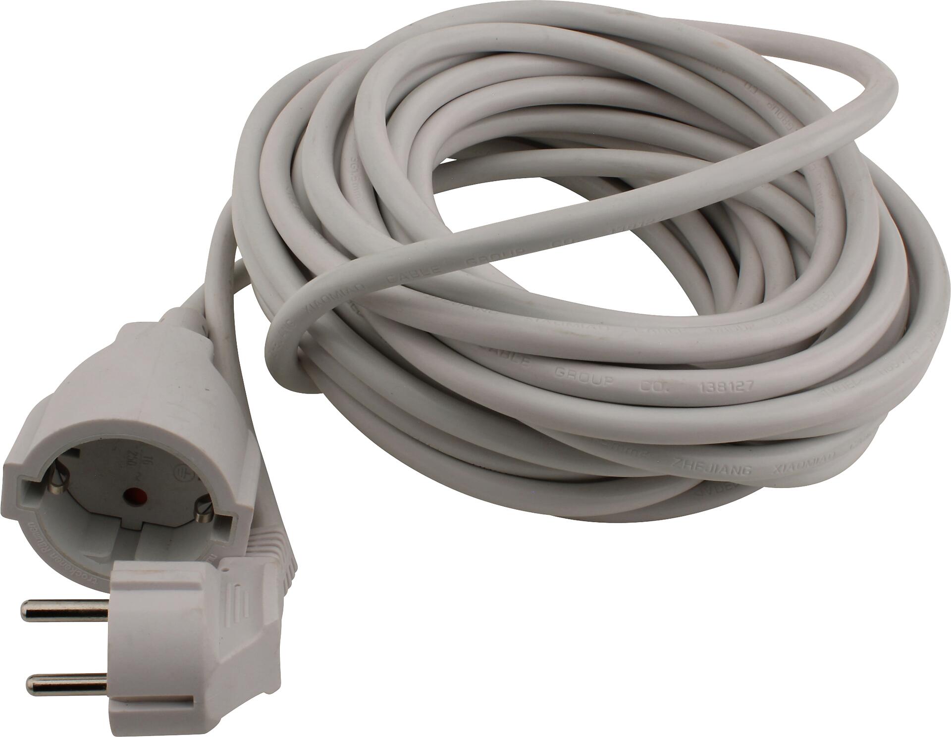 Schuko-Verlängerung weiß L: ca. 1000 cm
