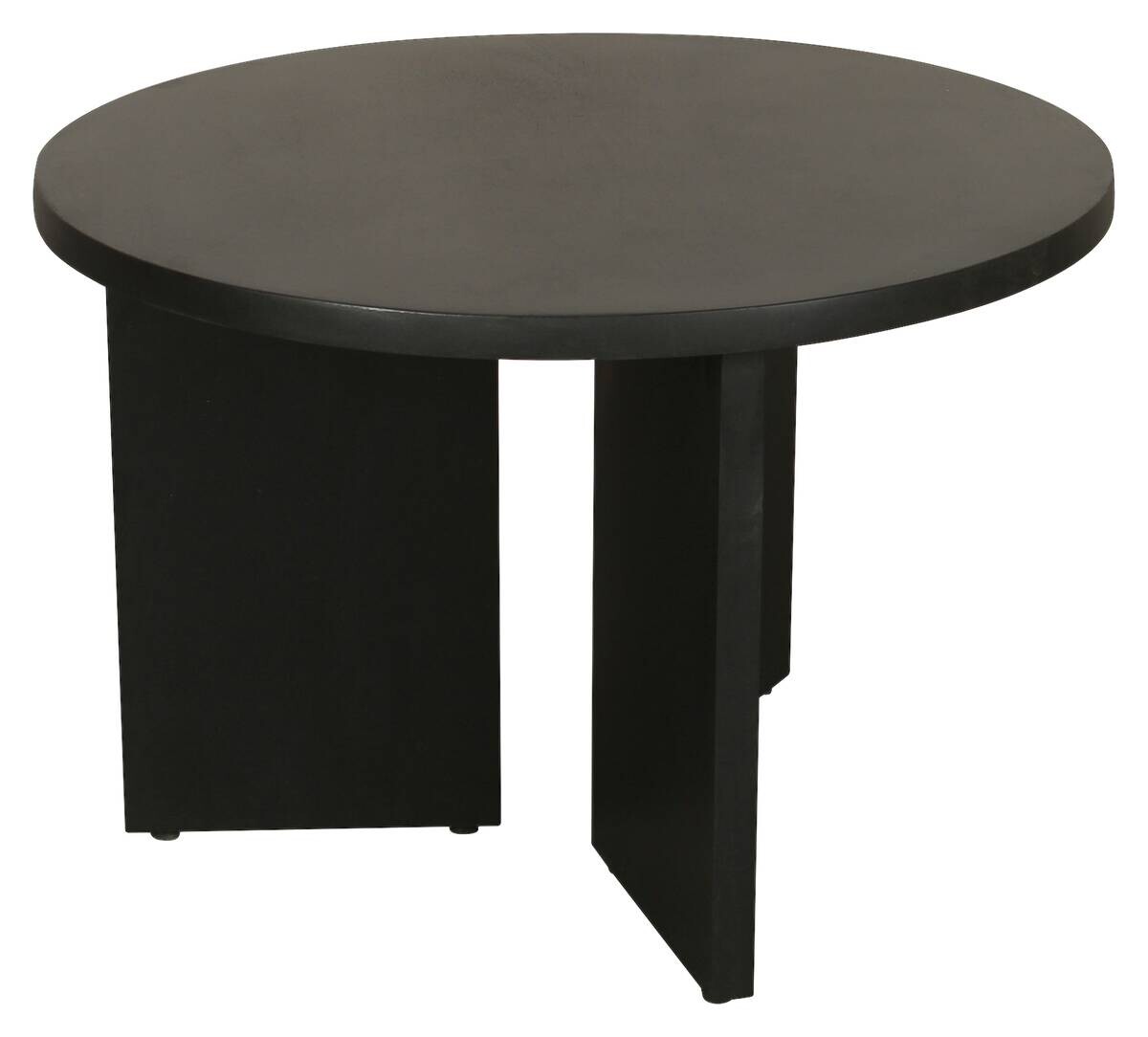 Beistelltisch ROUND schwarz lackiert Akazie H/D: ca. 41x60 cm