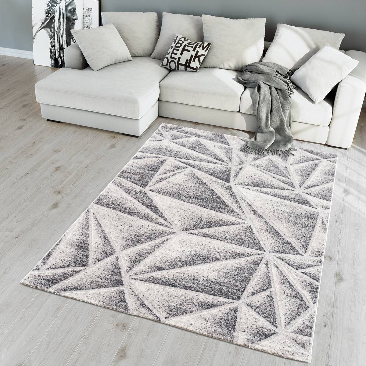 Sanat Teppich Evra grau B/L: ca. 80x150 cm