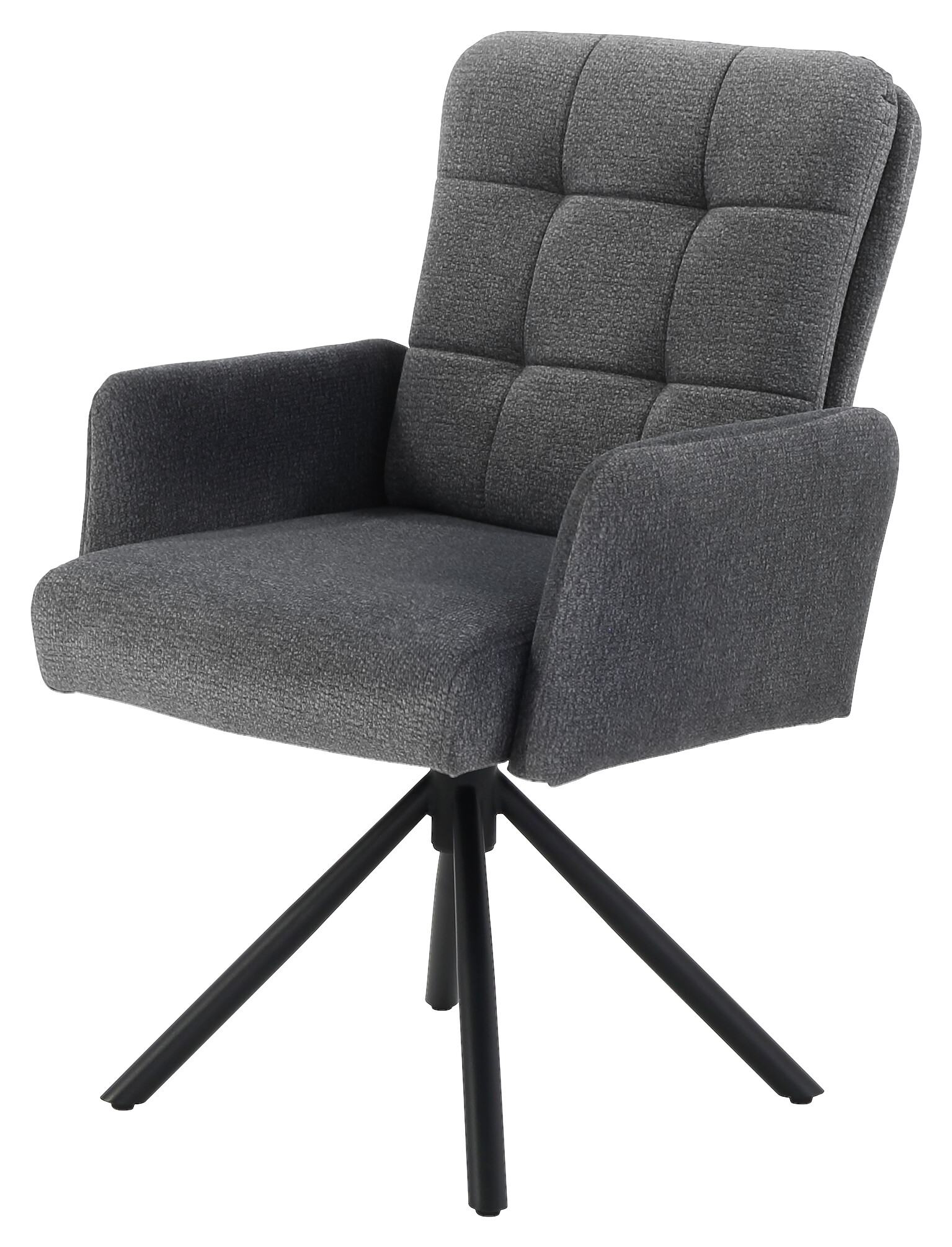 Drehstuhl  anthrazit Webstoff B/H/T: ca. 62x92x67 cm