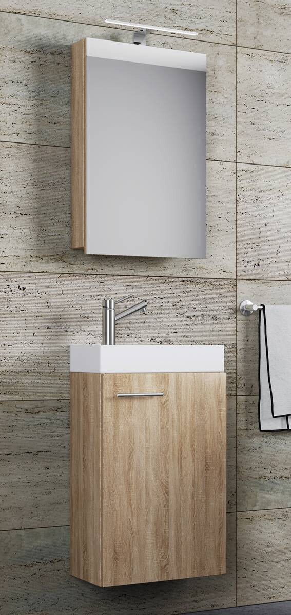 Waschplatz 4tlg-Slito Eiche Sonoma Nachbildung B/H/T: ca. 41x69,5x22 cm