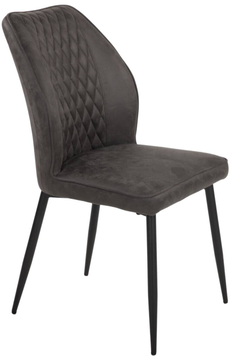 Stuhl Emm anthrazit schwarz Microfaser Metall