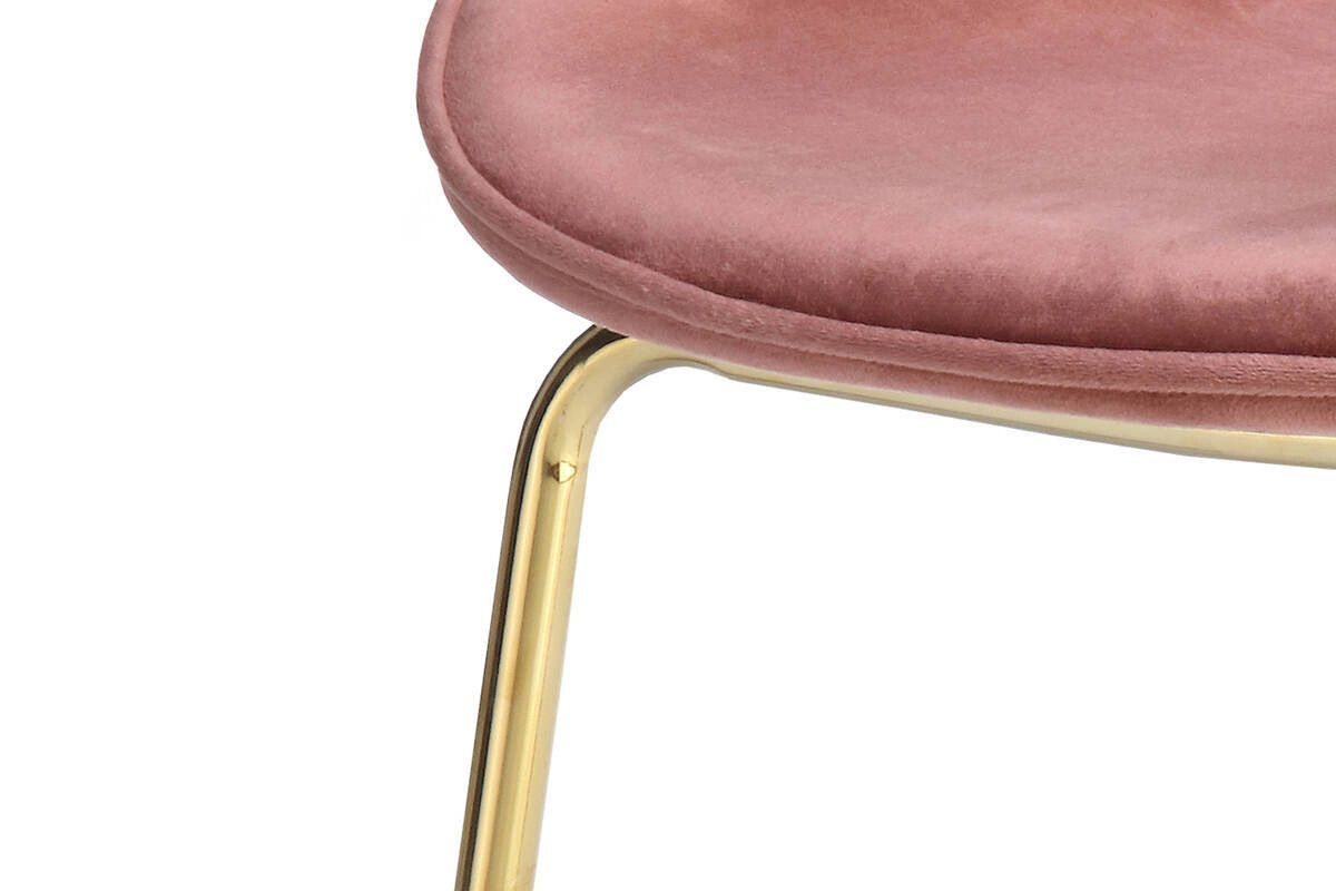 Stuhl Charlize 100 2er altrosa Microfaser B/H/T: ca. 48x87x59 cm