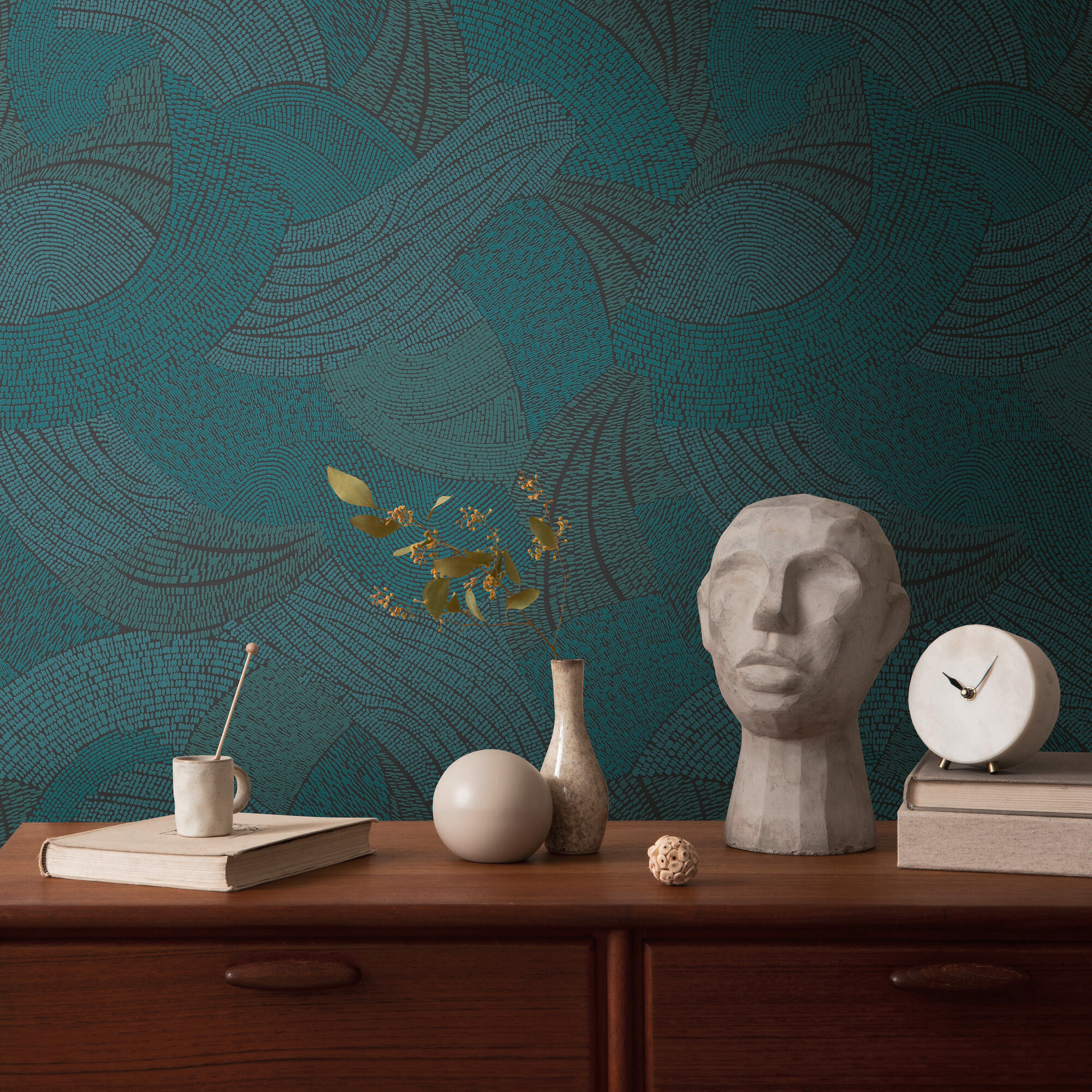 A.S.Creation Vliestapete schwarz grün blau B/H/D: ca. 53x1005x9,2 cm