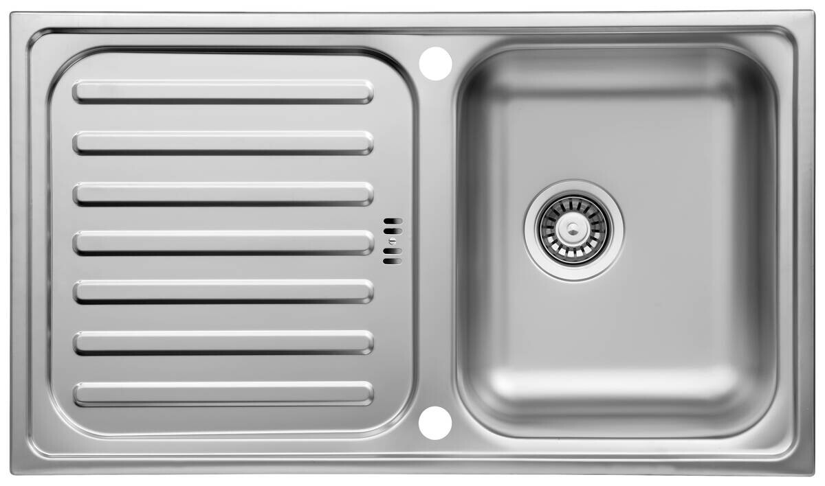 Respekta Einbauspüle Riverside Edelstahl B/H/T: ca. 86x17,5x50 cm