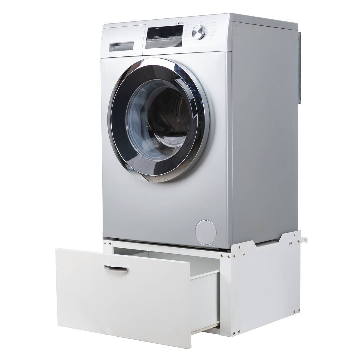 POCOline Waschmaschinen-Unterschrank weiß Metall