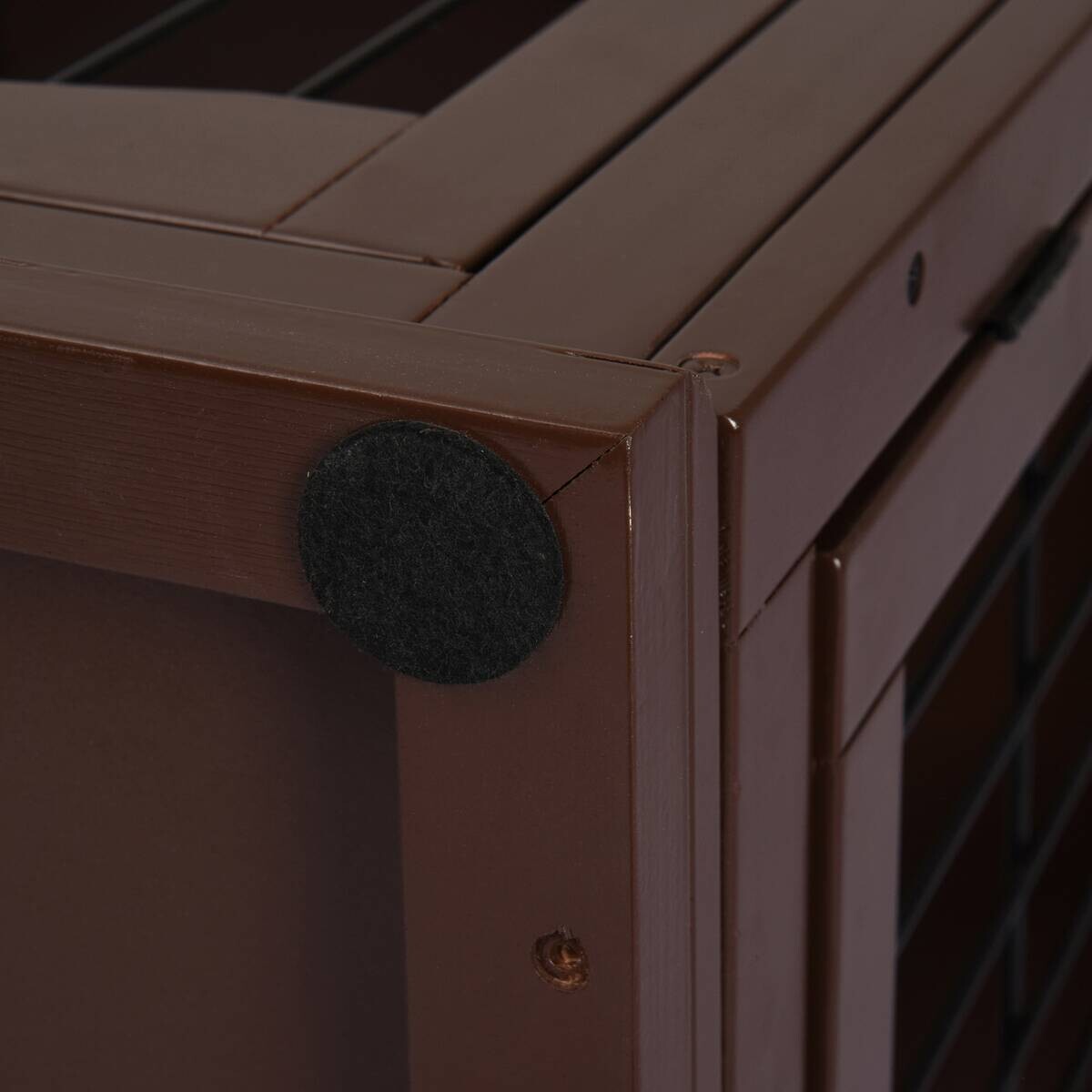 PawHut Hundekäfig braun Metall B/H/L: ca. 81x66x58,5 cm