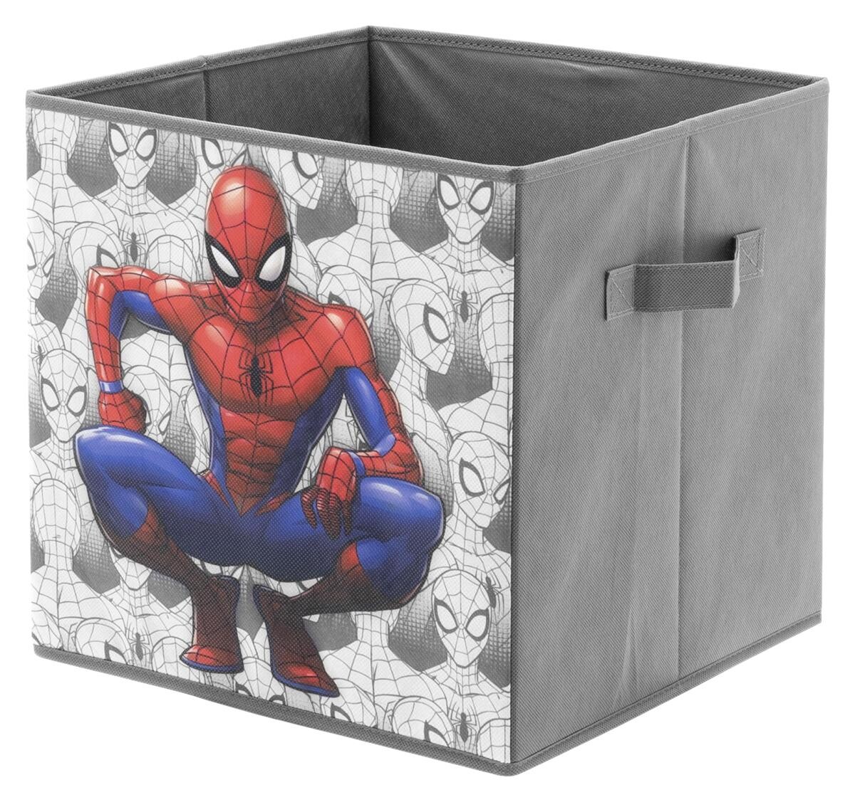 Stoffbox Spiderman grau B/H/T: ca. 32x32x32 cm