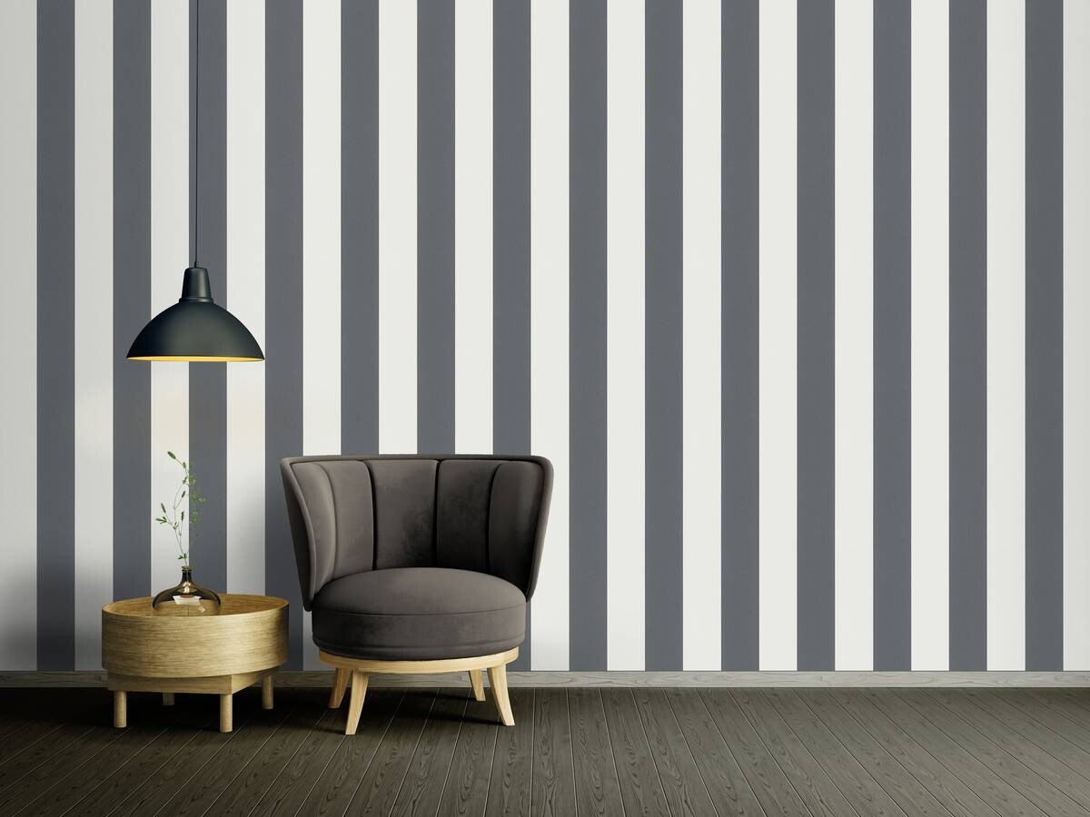 A.S.Creation Vliestapete Black & White Streifen grau weiß B/L: ca. 53x1005 cm
