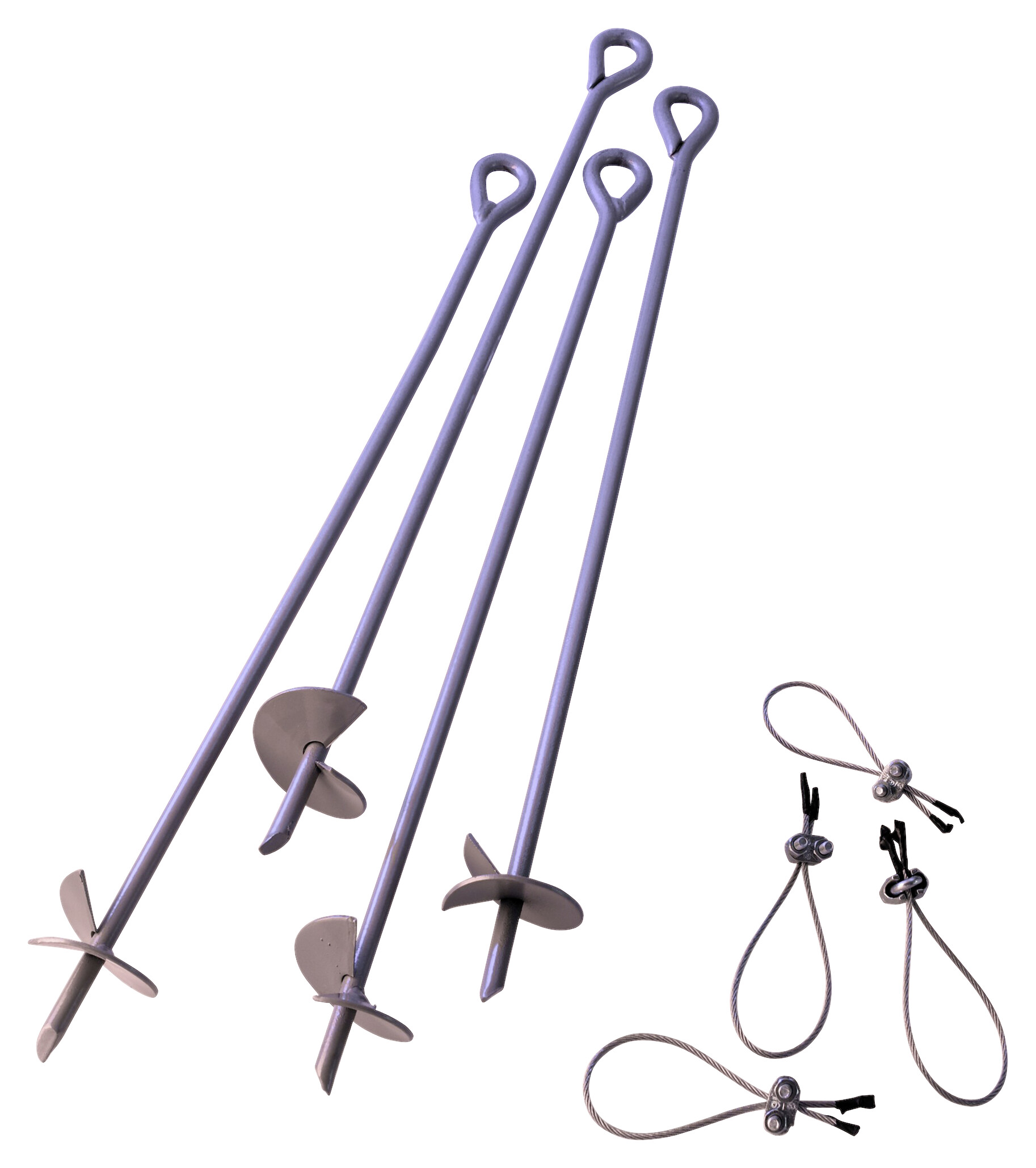 ShelterLogic Boden-Anker silber Metall B/H/T: ca. 9x69x9 cm