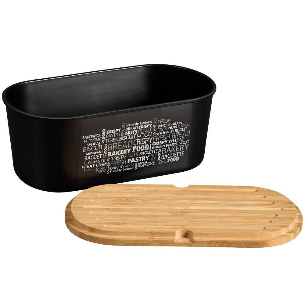 Kesper Brotbox schwarz Kunststoff B/H/L: ca. 20x14,5x34 cm
