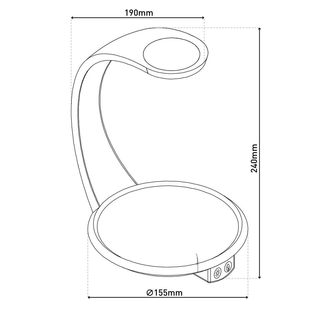 Näve Leuchten Tischleuchte 3176423 weiß Metall Kunststoff H/D: ca. 24x15,5 cm null 20 Brennstellen