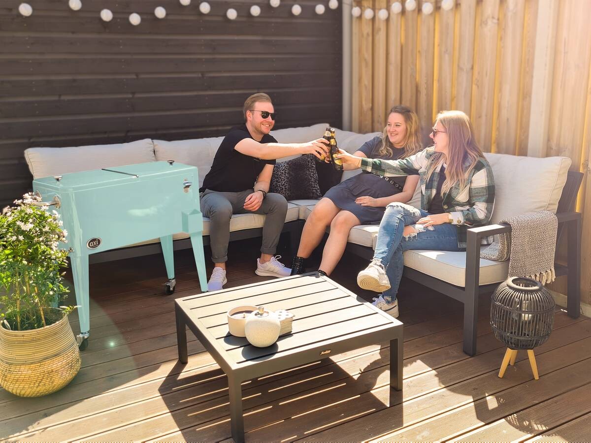 AXI Kühlwagen Retro mint Metall B/H/T: ca. 43x89x92 cm