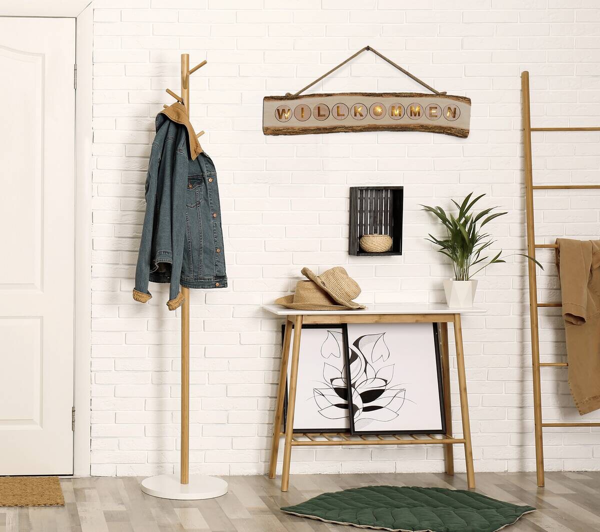 Näve Leuchten LED-Dekoleuchte natur B/H/T: ca. 3,6x12x60 cm