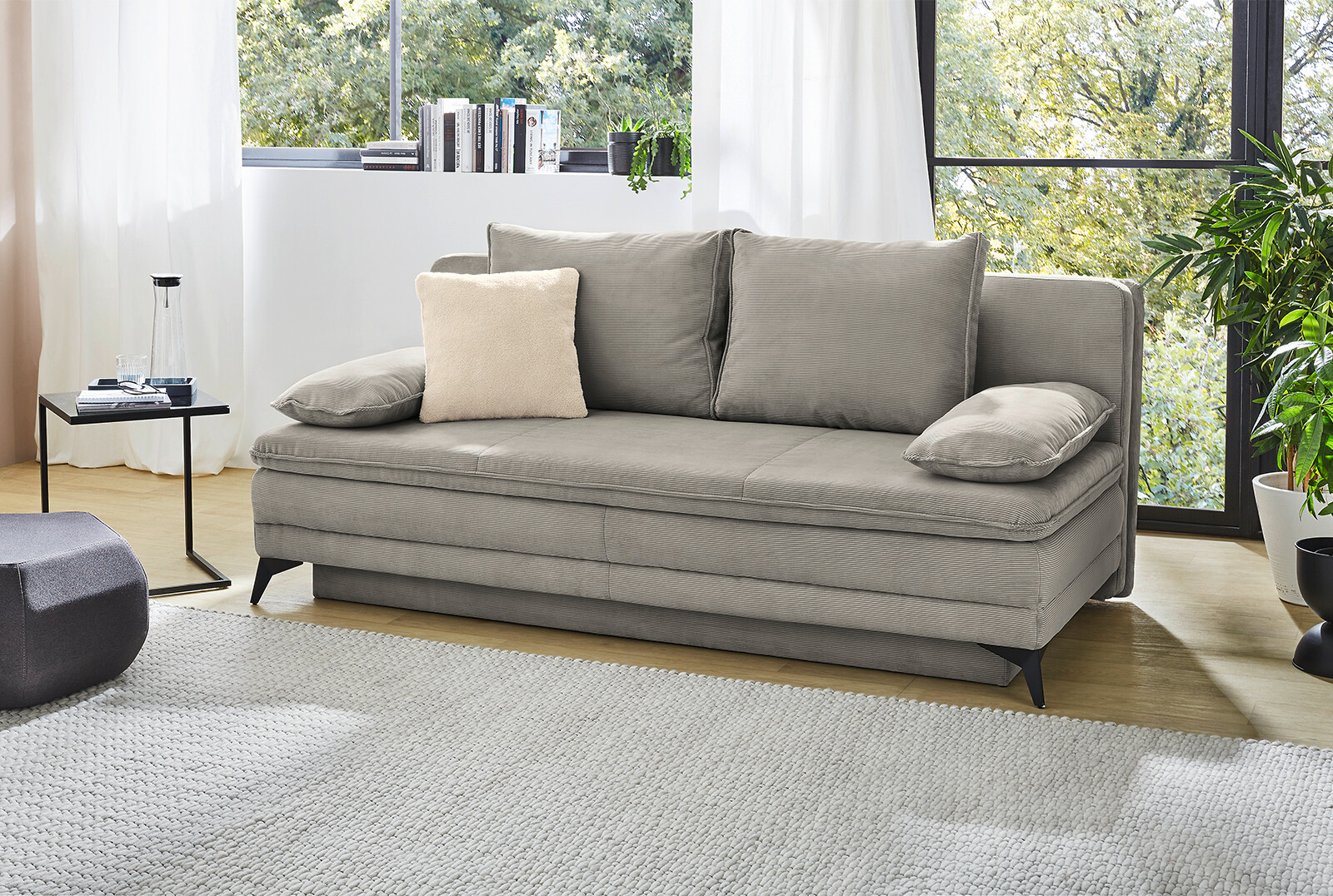 Dauerschlafsofa grau B/H/T: ca. 202x87x106 cm