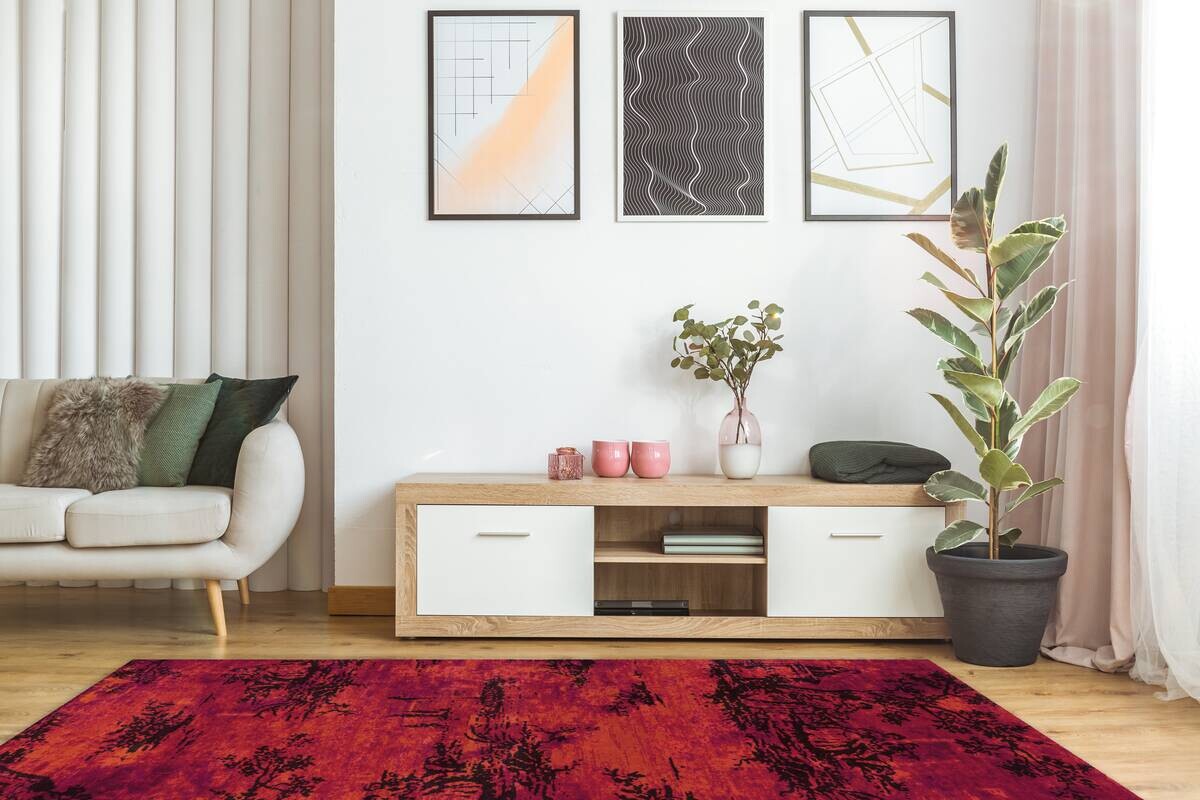 Arte Espina Flachflorteppich Vintage 5206 rot B/H/L: ca. 170x0,4x240 cm