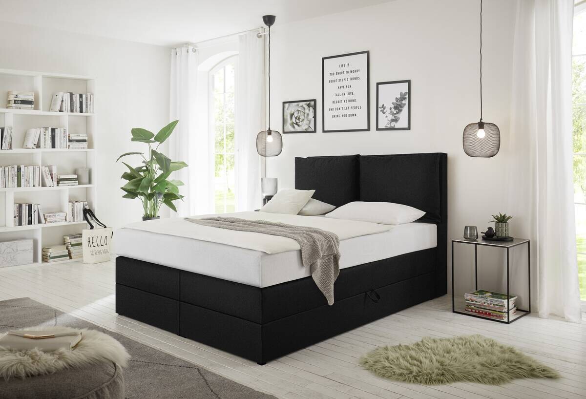 Boxspringbett Lissy schwarz Liegefläche B/L: ca. 140x200 cm Boxspringbett Lissy schwarz Liegefläche B/L: ca. 140x200 cm