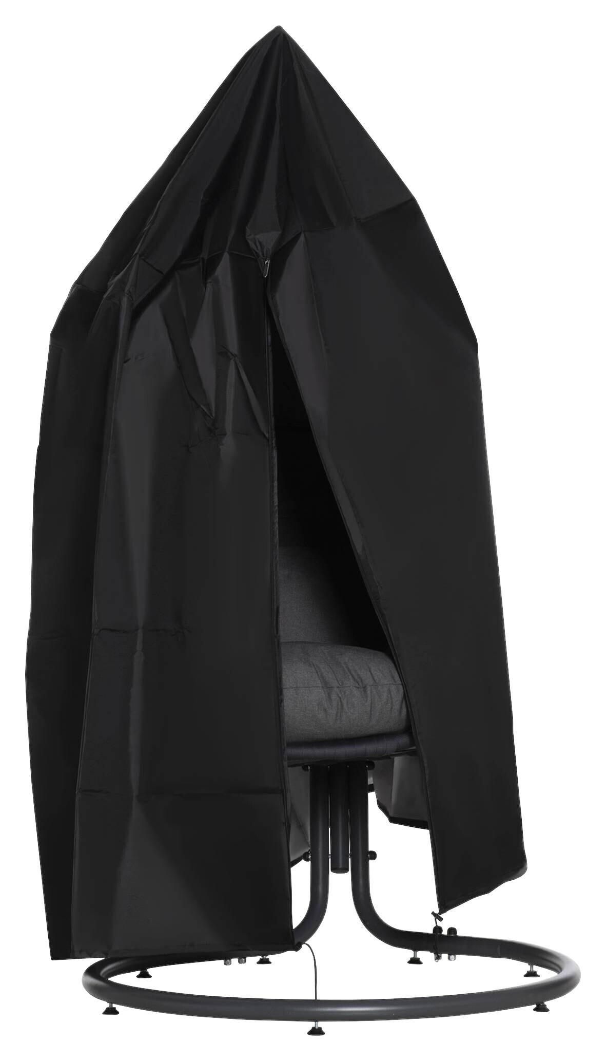 Outsunny Schutzhülle mit Tasche schwarz Kunststoff H/D: ca. 190x115 cm