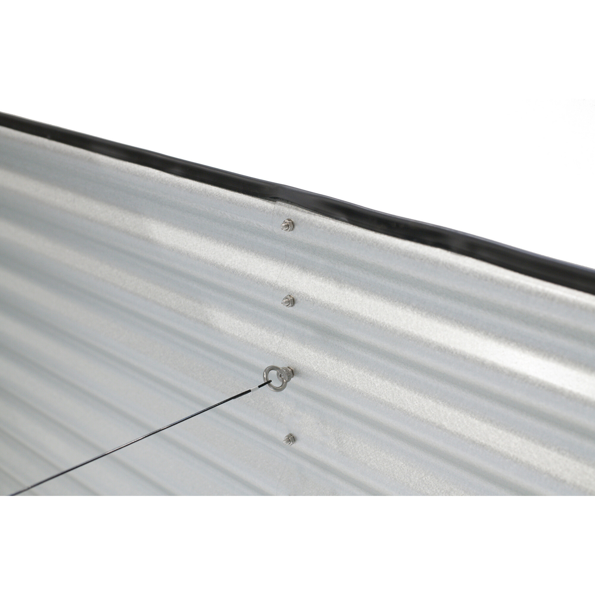 Westmann Hochbeet Oval silber Metall B/H/L: ca. 80x82x240 cm