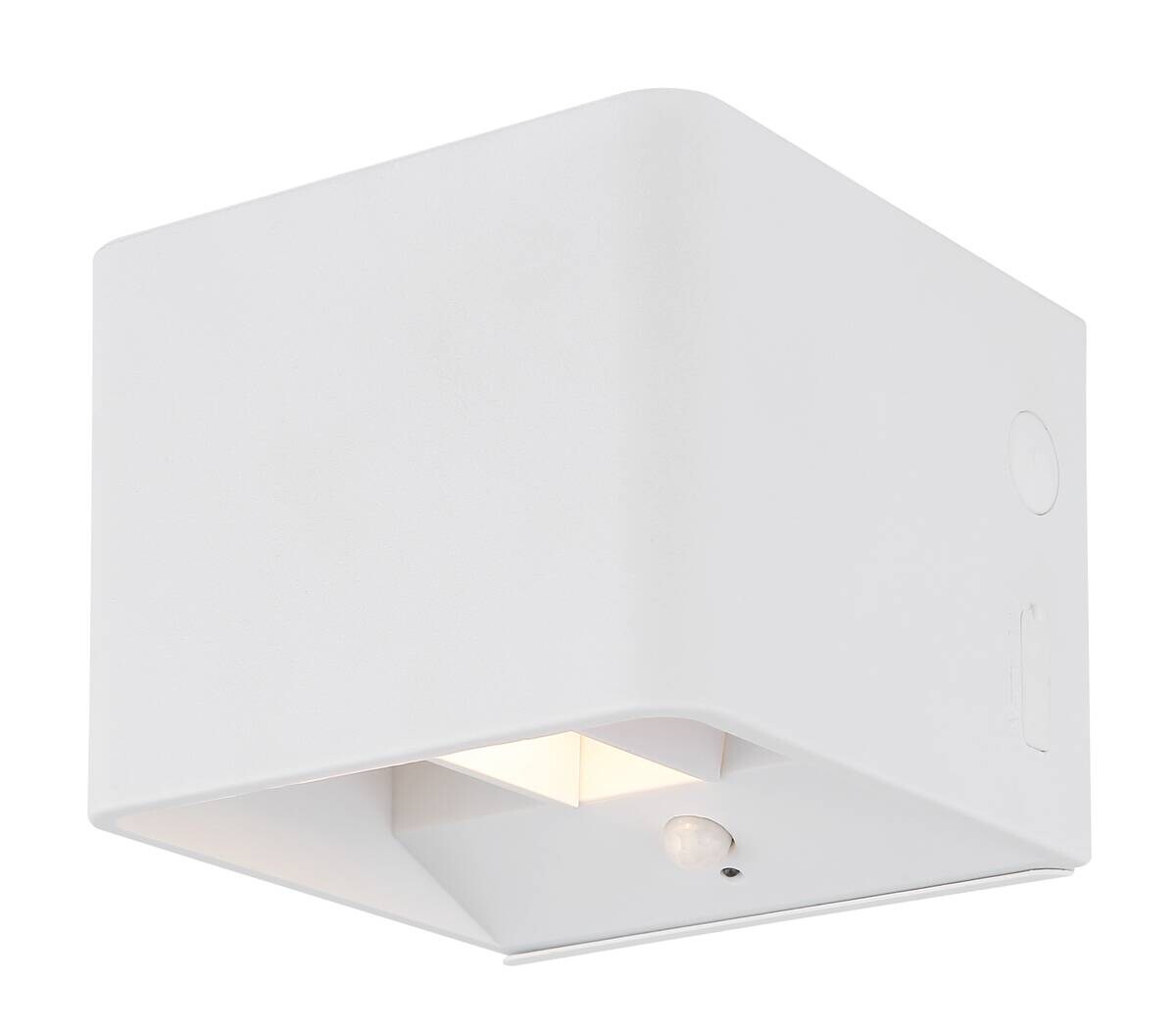 GLOBO LED-Wandleuchte klar weiß PVC Metall Kunststoff B/H/L: ca. 10,1x8x10,2 cm 1 Brennstellen