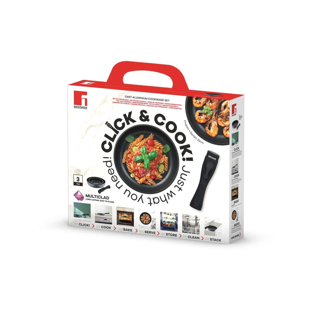 BERGNER Bratpfannenset CLICK & COOK
