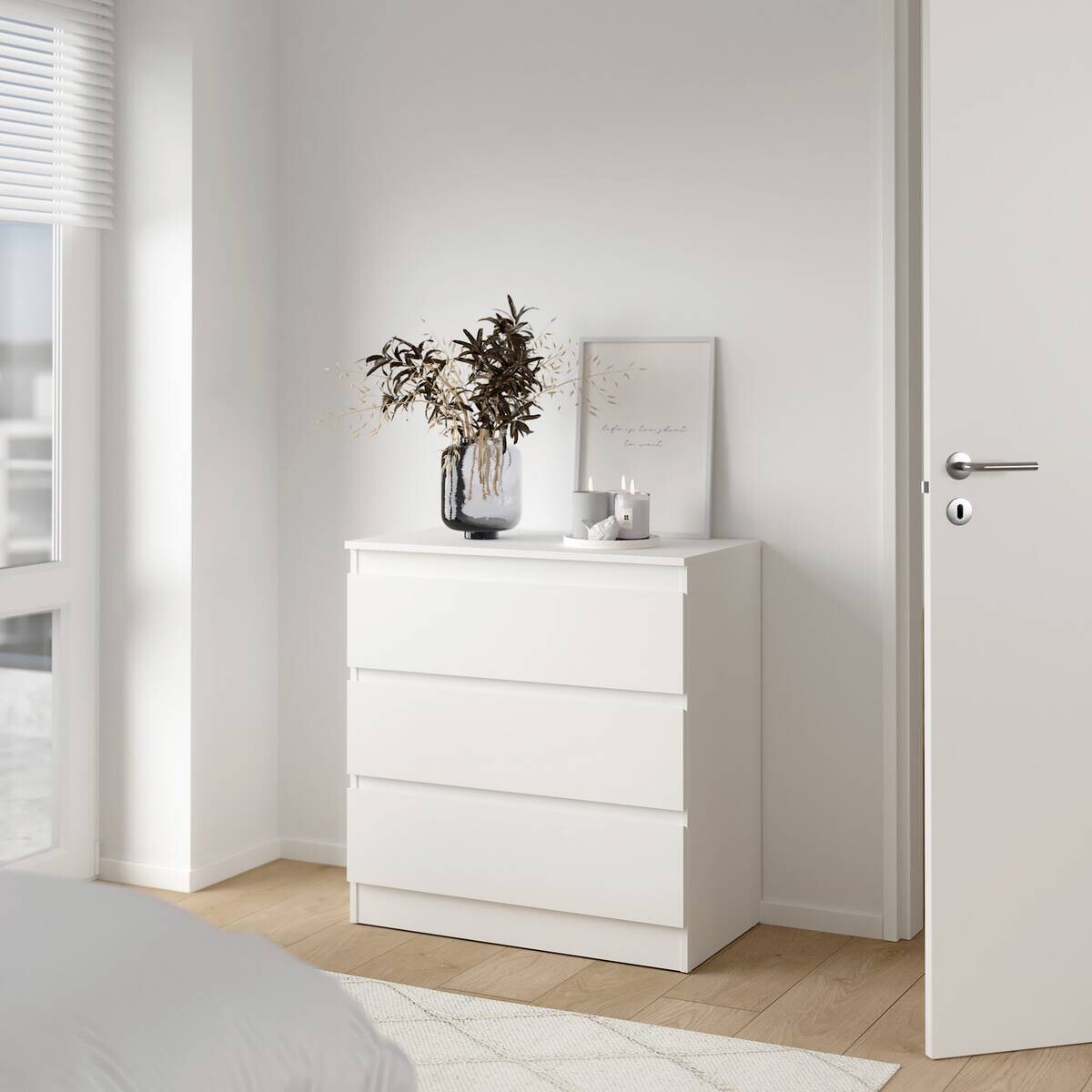 Kommode Mara weiß B/H/T: ca. 77x80,5x42 cm