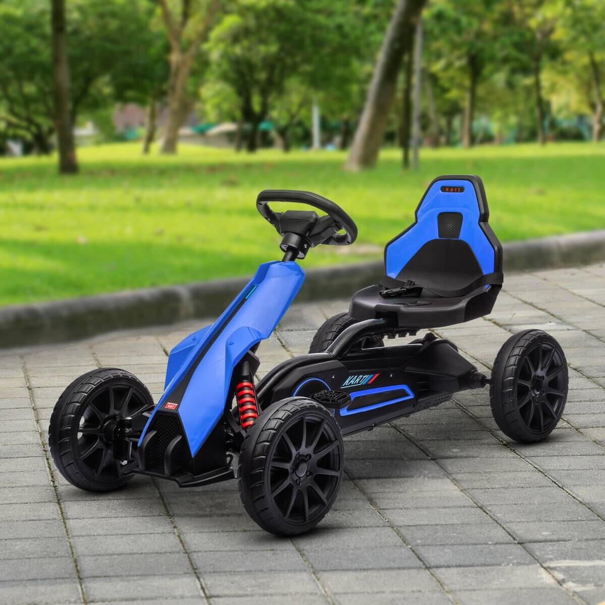 HOMCOM Go Kart blau B/H/L: ca. 58x58,5x100 cm
