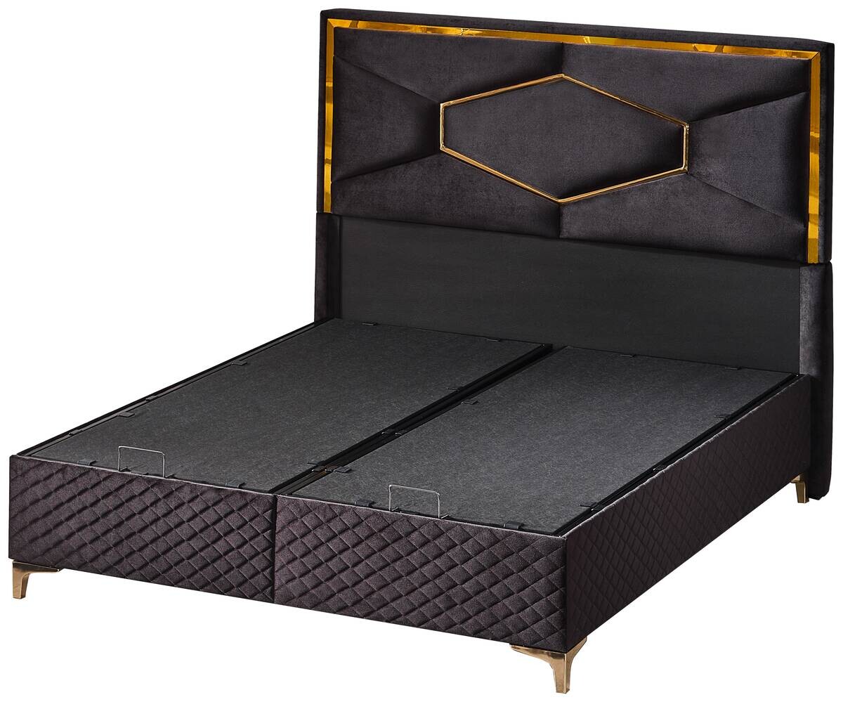 Polsterbett Tommy schwarz Liegefläche B/L: ca. 180x200 cm