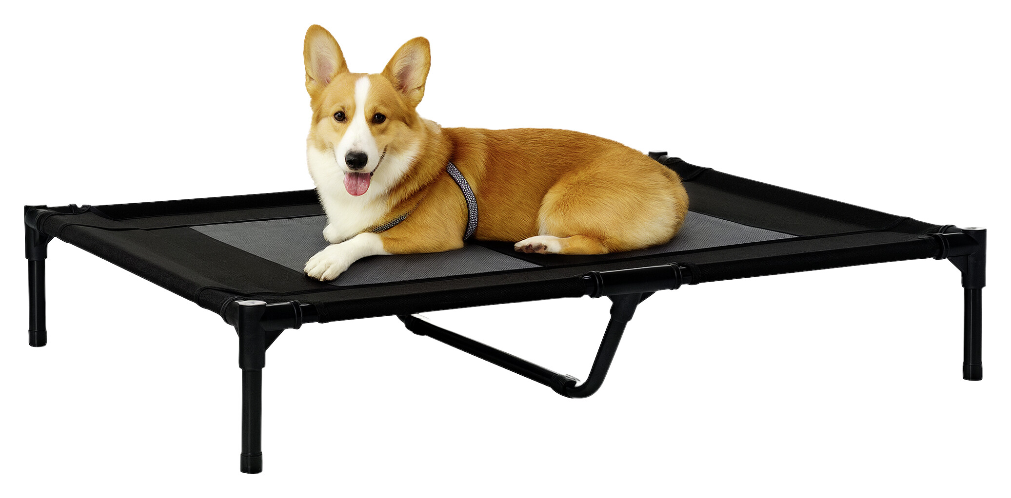 PawHut Hundeliege schwarz Metall B/H/L: ca. 76x18x92 cm