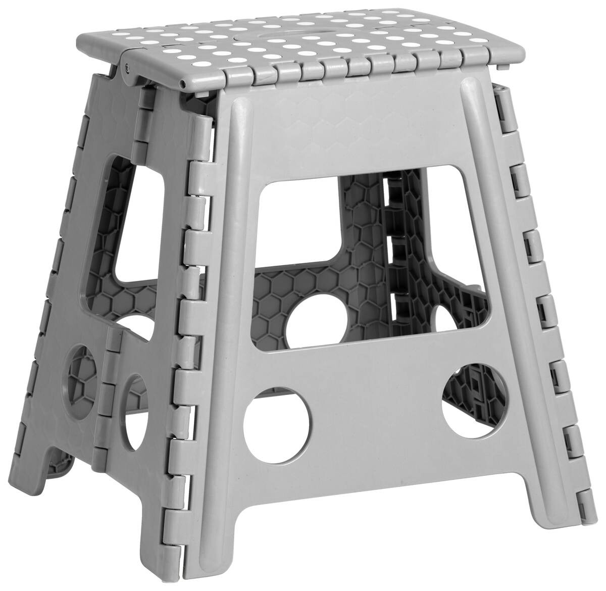 Zeller Klapphocker grau B/H/L: ca. 31x39x38,5 cm