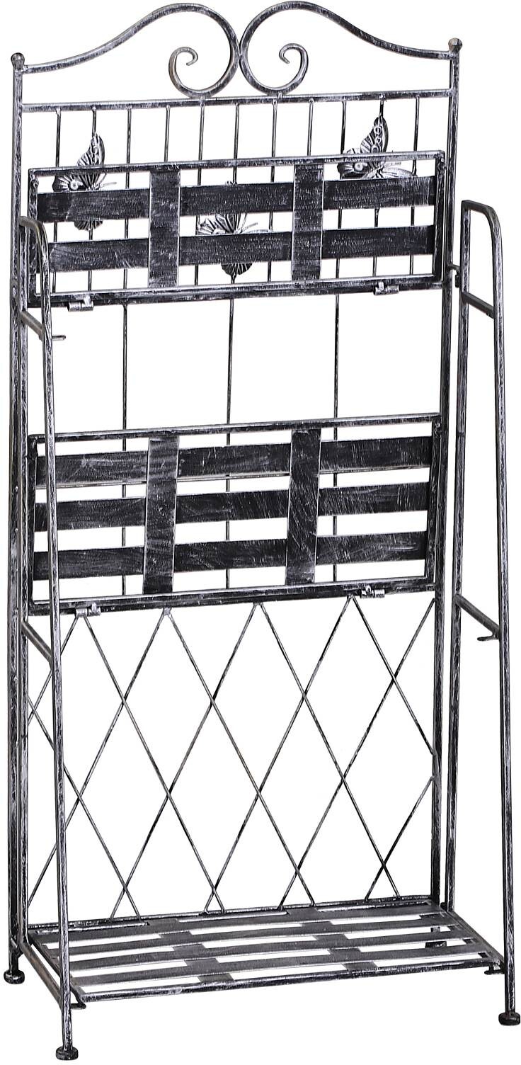 Outsunny Pflanzregal Silbergrau Metall B/H/L: ca. 25x96x44 cm