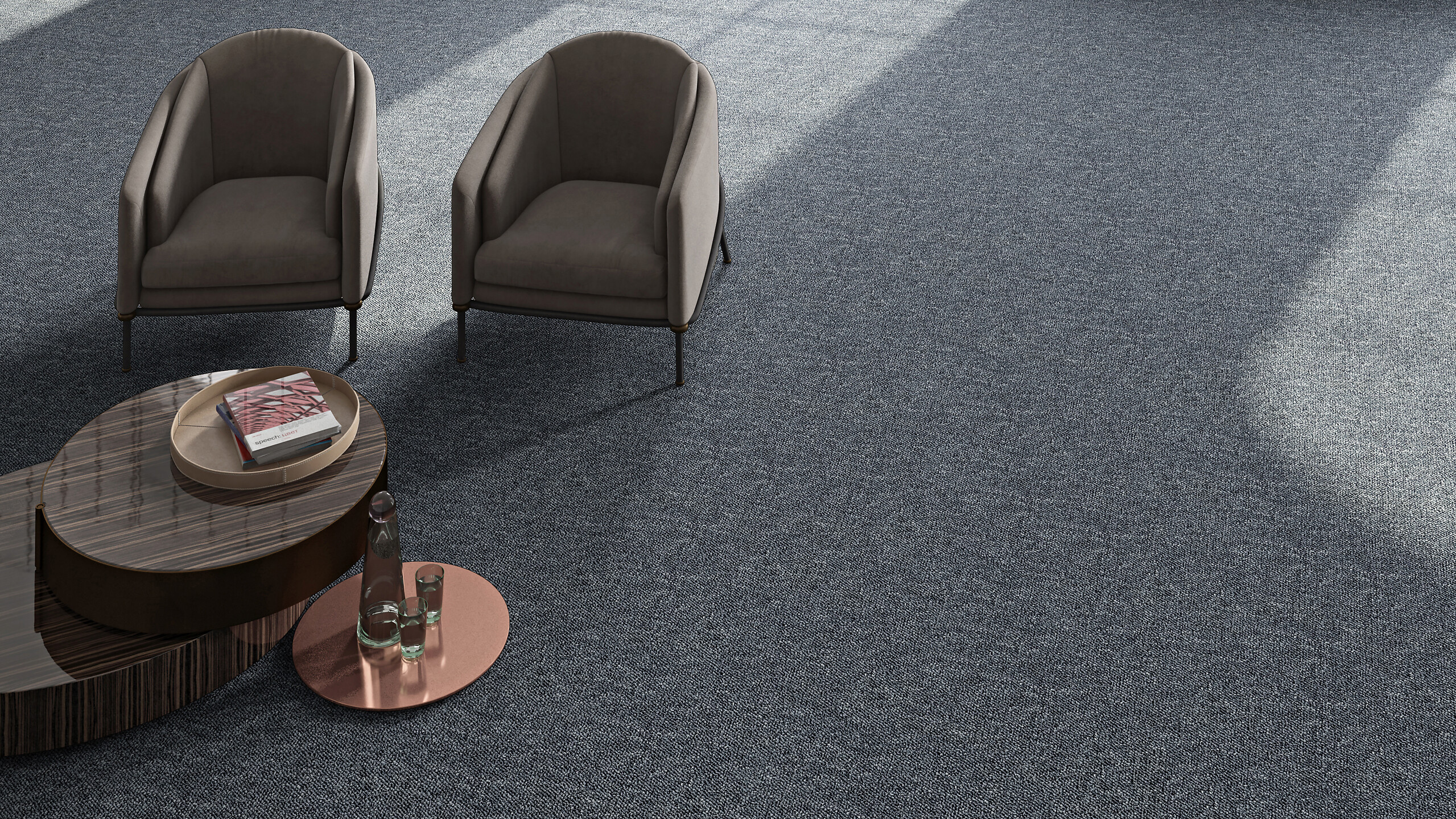 Teppichfliese Sierra grau B/L: ca. 50x50 cm pro Stück