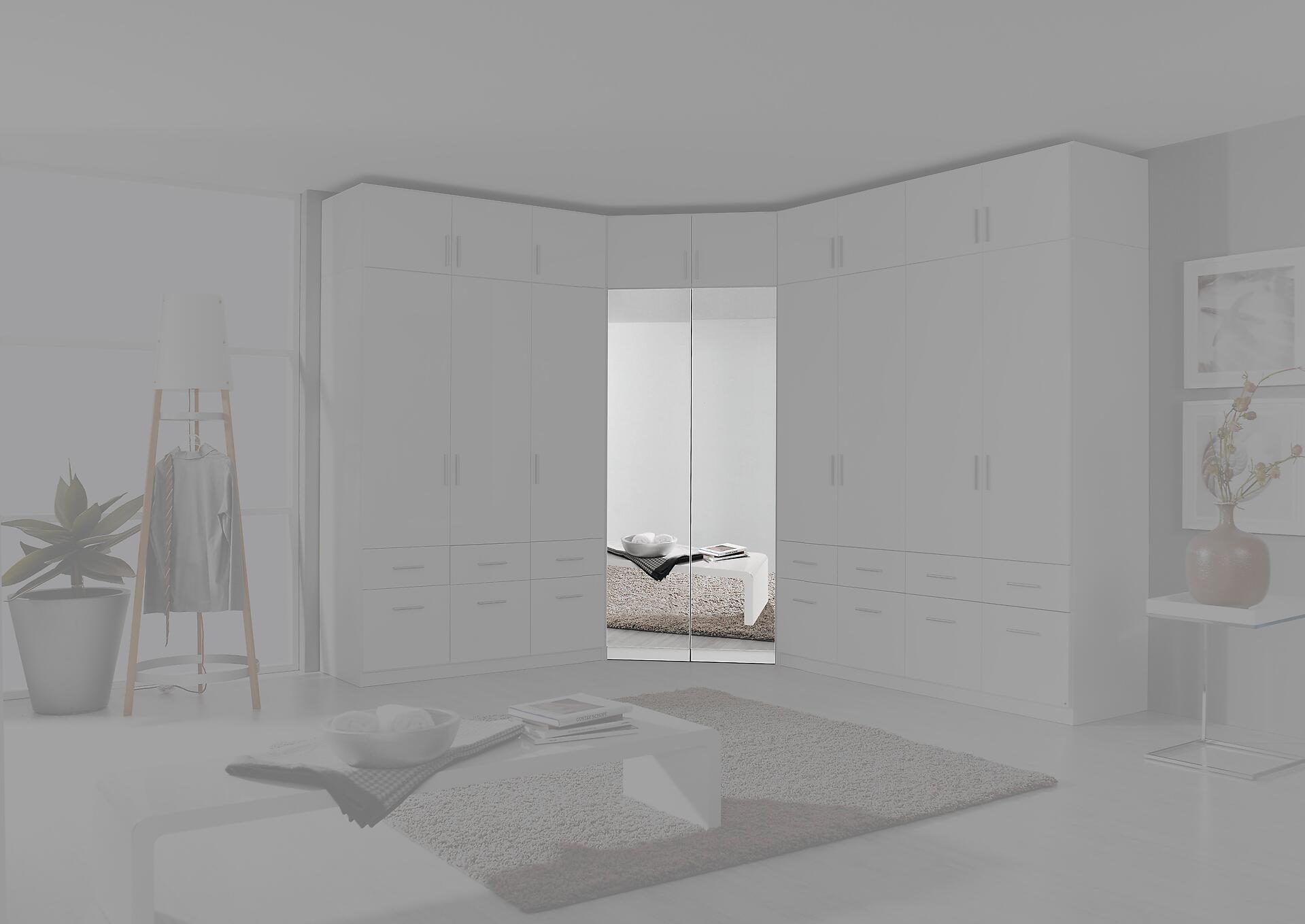 Eckschrank Celle weiß Alpinweiß B/H/T: ca. 117x197x117 cm