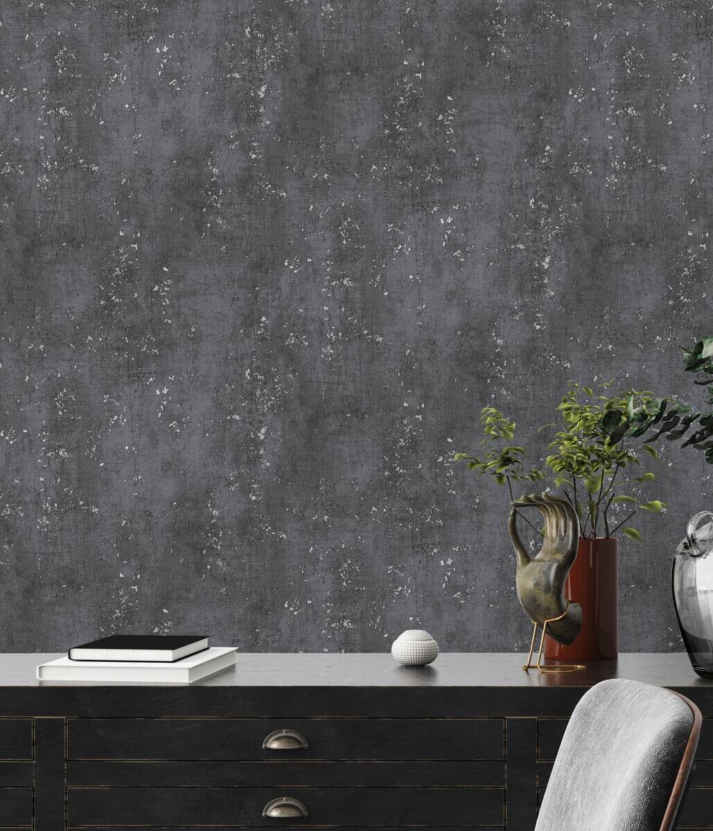 A.S.Creation Vliestapete schwarz B/H/D: ca. 53x1005x8 cm