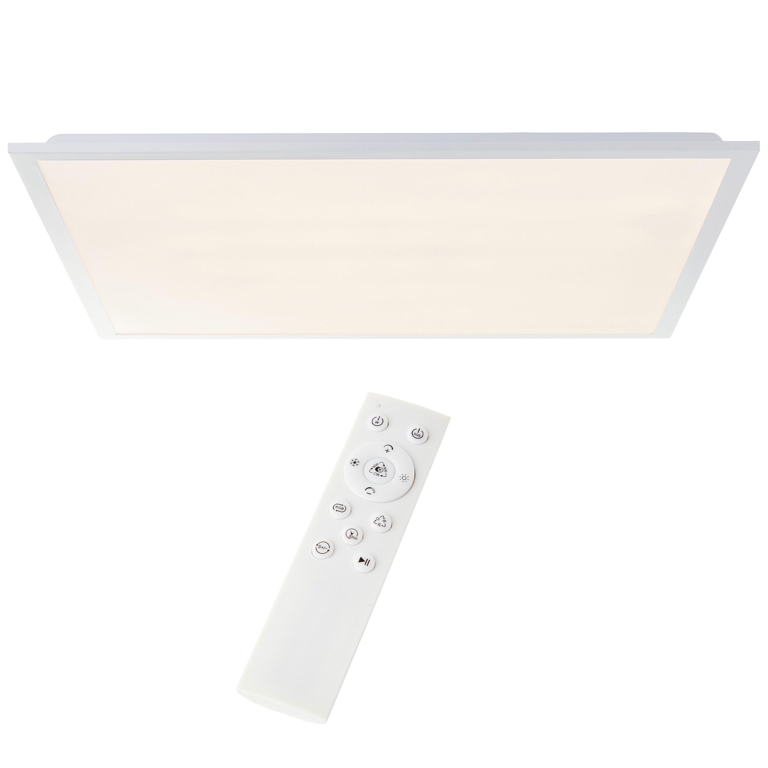 Brilliant LED-Deckenleuchte Briston weiß Metall Kunststoff B/H/L: ca. 63x7,5x63 cm