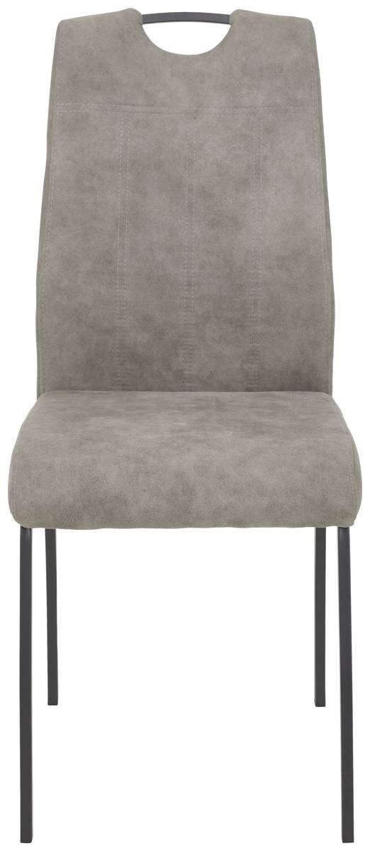 Stuhl 4er Set ELIF III grau Vintage grau Microfaser Metall B/H/T: ca. 44x96x64 cm