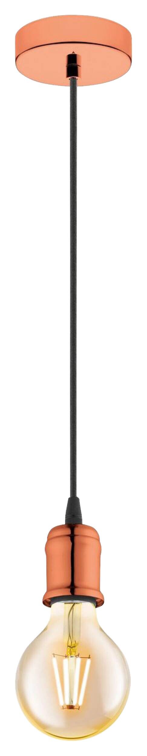 Eglo Pendelleuchte Yorth Kupfer Metall B/H/L: ca. 10x200x10 cm E27 1 Brennstellen