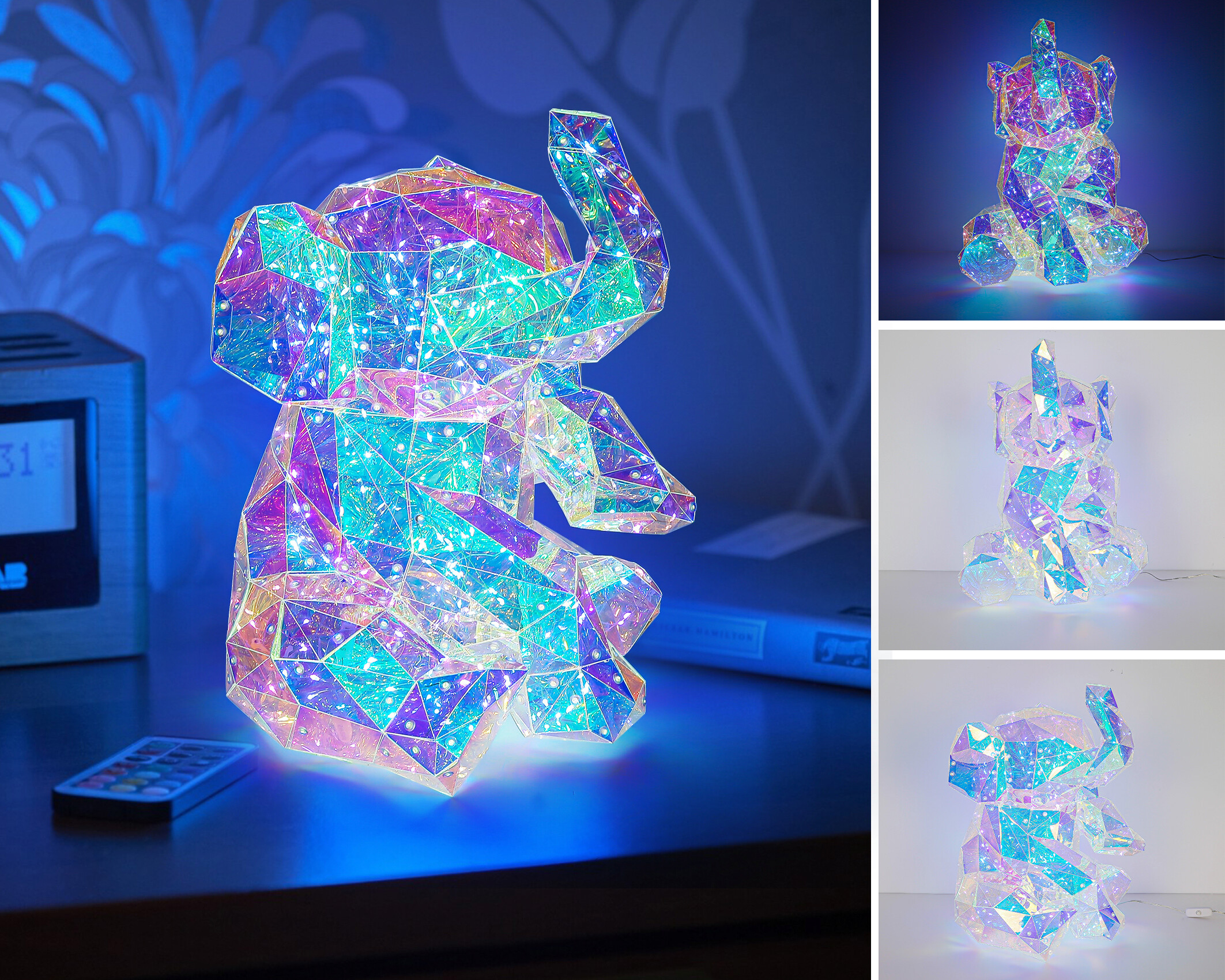 Nolo LED-Dekoleuchte Elefant transparent
