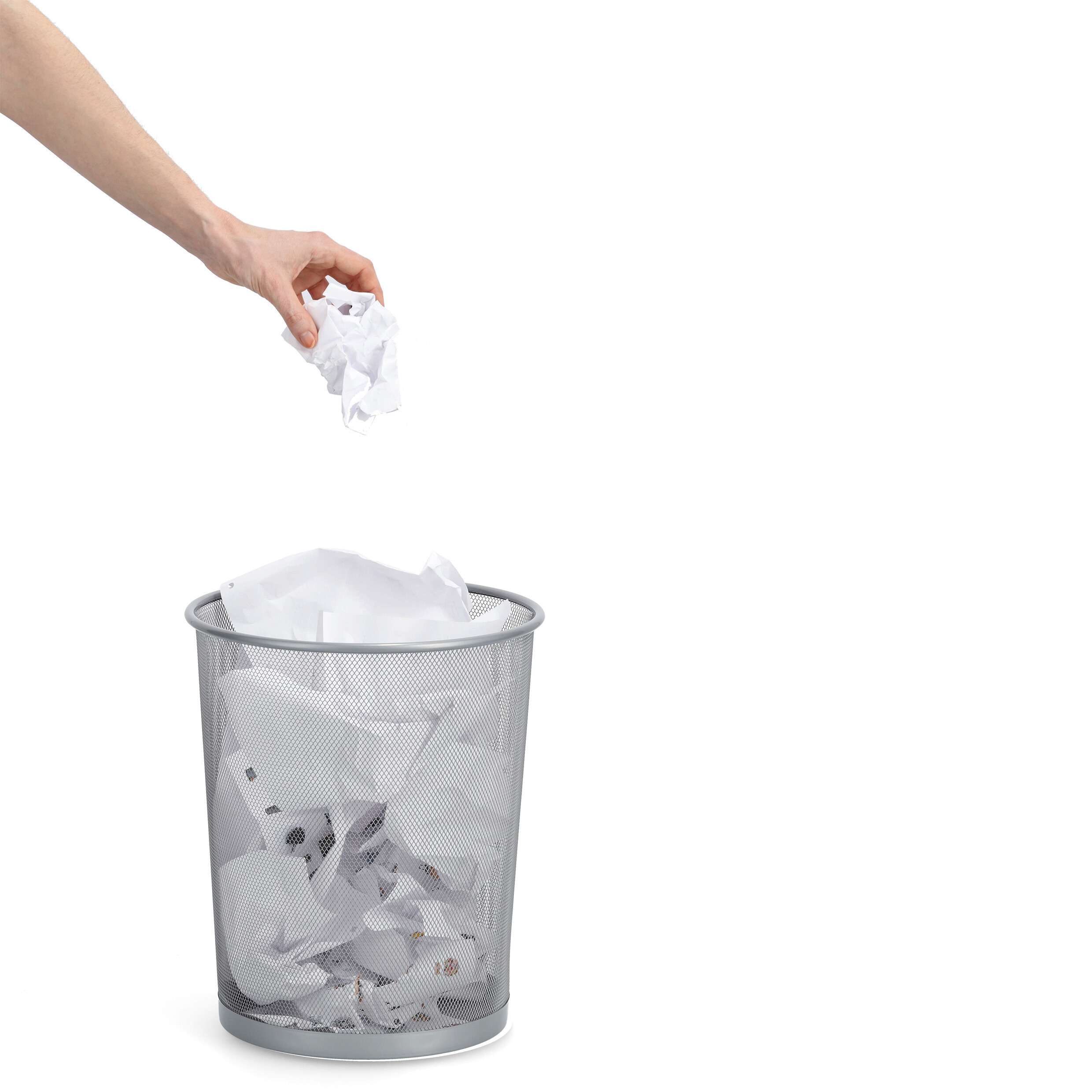 Zeller Papierkorb transparent B/H/L: ca. 30x35x30 cm