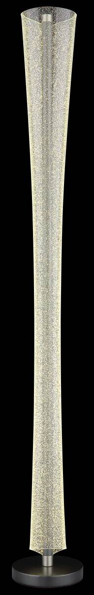 GLOBO LED-Stehleuchte nickel matt anthrazit klar Metall Kunststoff H/D: ca. 155x20 cm 1 Brennstellen