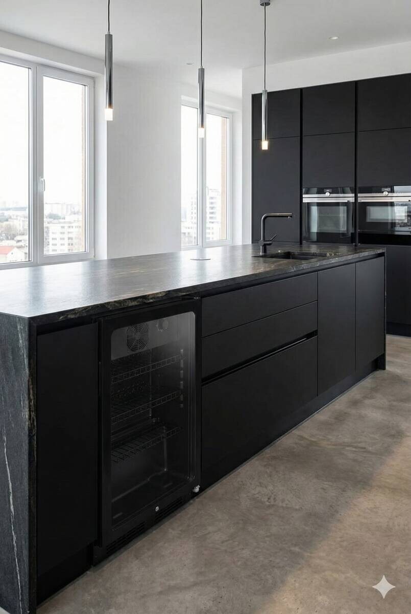 POCOline Kühlschrank GTK84-118CS schwarz B/H/T: ca. 54x84x54,5 cm