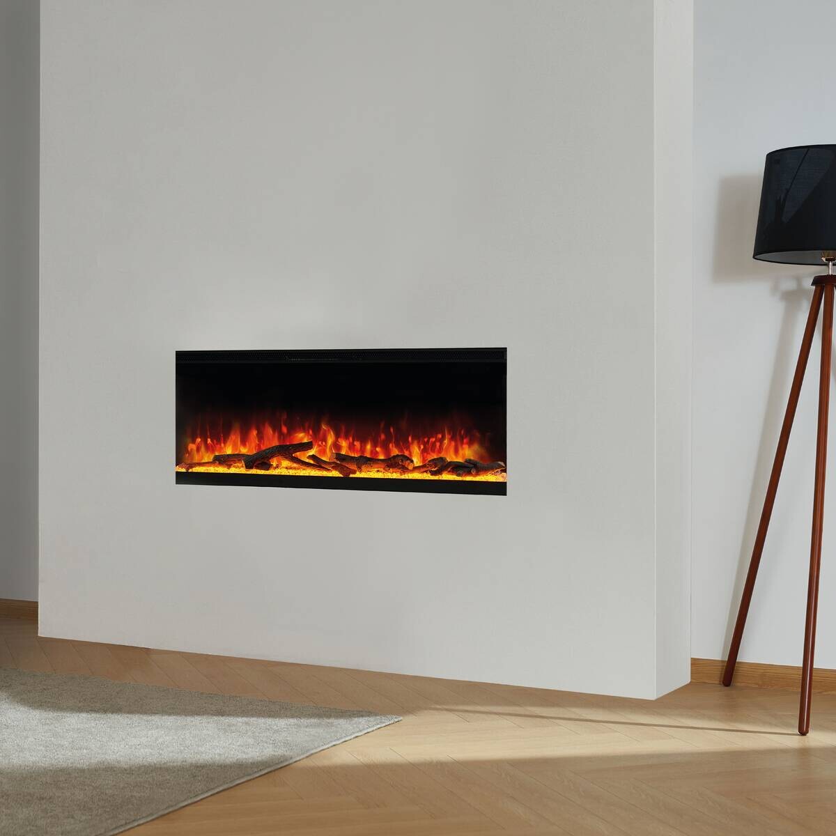 KAMINIO Elektrischer-Kamin LEA schwarz Metall B/H/T: ca. 91,9x43x20 cm ca. 1800 W