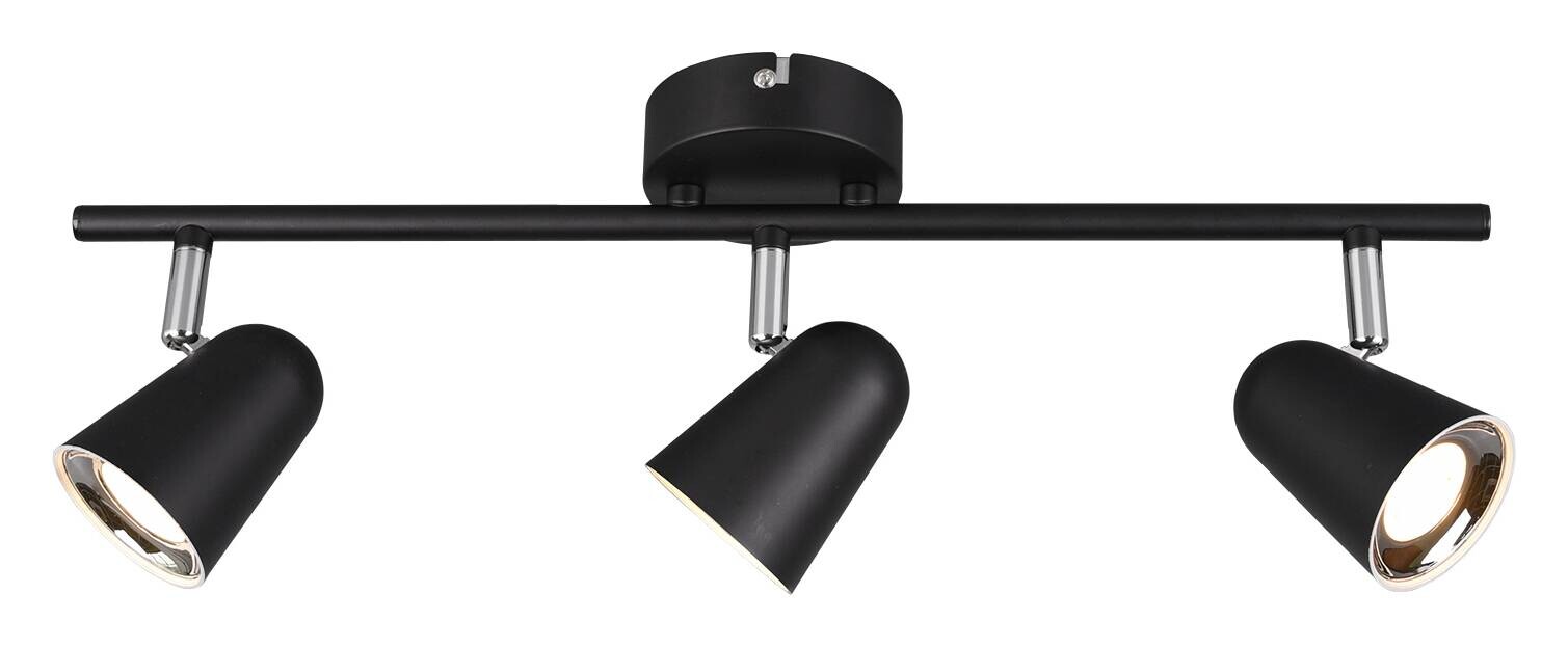 Spot schwarz Kunststoff B/H/L: ca. 48x17x9 cm 3 Brennstellen