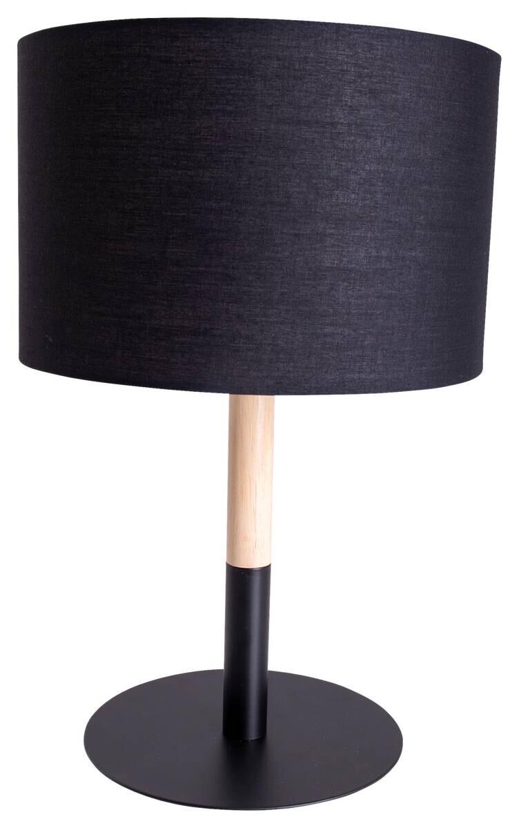 Näve Leuchten Tischleuchte 3184322 schwarz Kunststoff Textil Metall B/H/T: ca. 24x37x24 cm E14 1 Brennstellen