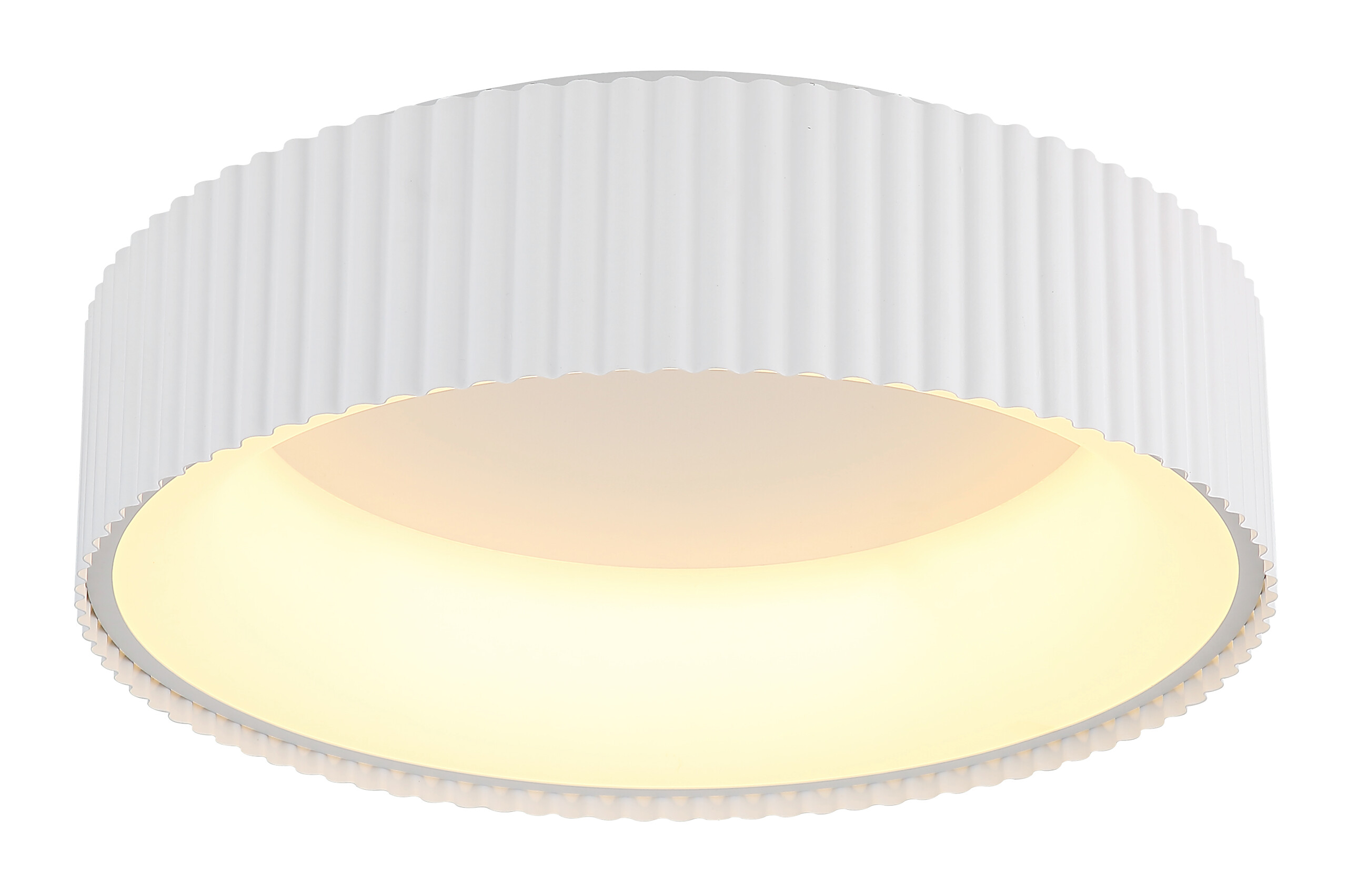 GLOBO LED-Deckenleuchte Opal weiß Metall Acryl H/D: ca. 13x46 cm 1 Brennstellen