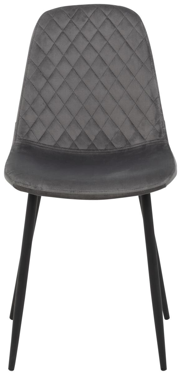 Stuhl Mira 2er Set grau Samtoptik B/H/T: ca. 44x89x53,5 cm