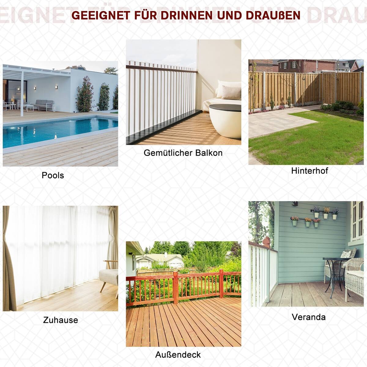 Outsunny Gartenstuhl mit Becherhalter braun Holz B/H/T: ca. 97x93x72,5 cm