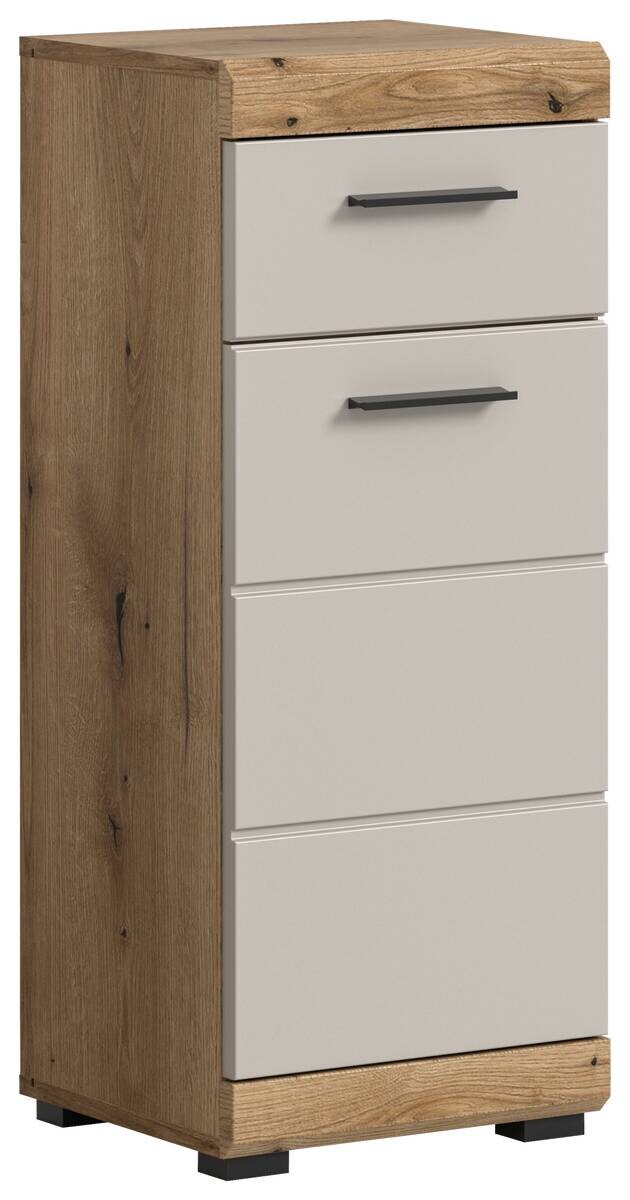 Badhochschrank Scout Evoke Oak Nachbildung Kaschmirgrau Nachbildung B/H/T: ca. 37x88x31 cm
