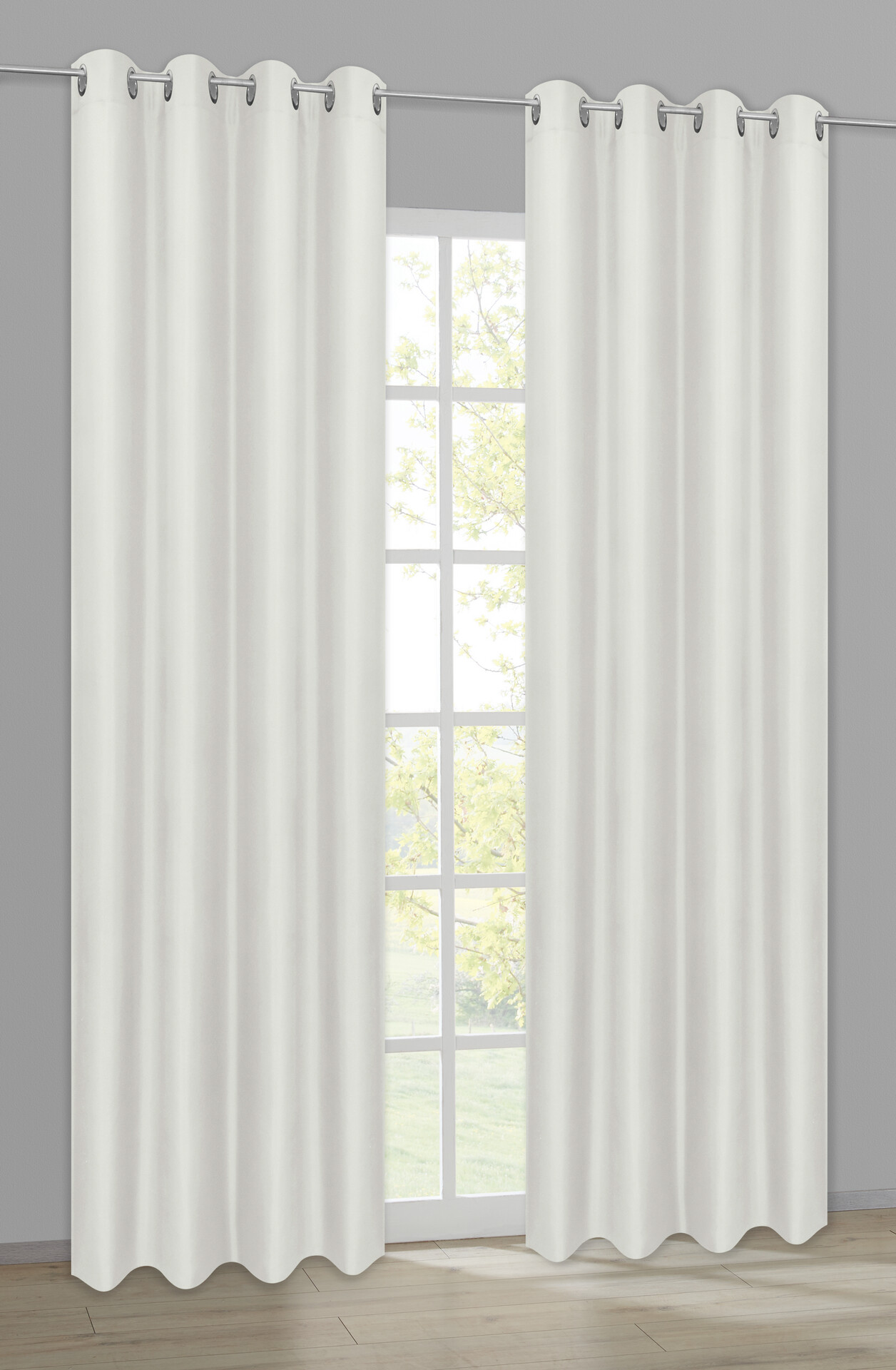 ACUS design collection Ösenvorhang Barnaby weiß B/L: ca. 140x235 cm